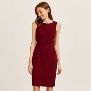 Trina Turk Sz 10 Sheath Knee Midi Work Professional‎ Wedding Flattering Classy